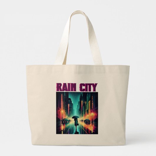 Rain City Grote Tote Bag (Achterkant)