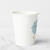 Rain Cloud Baby shower Blue Papieren Bekers (Rechts)