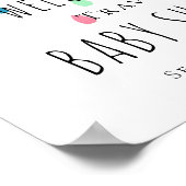 Rain Cloud Baby Sprinkle Welkomstbord Poster (Hoek)