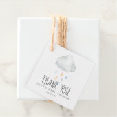 Rain Cloud Boy Baby shower Hartelijk dank Bedankjes Labels (In situ)