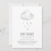 Rain Cloud Boy Baby shower Kaart (Voorkant)