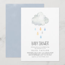 Rain Cloud Boy Baby shower