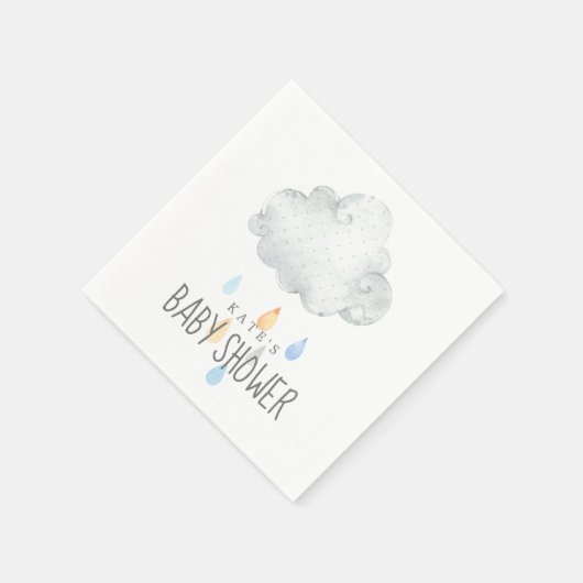 Rain Cloud Boy Baby shower Servet (Hoek)