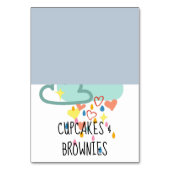 Rain Cloud Boy Baby shower Tafel Kaarten (Voorkant)