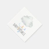 Rain Cloud Boy Baby Sprinkle Napkins Servet (Hoek)