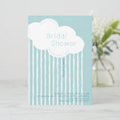 Rain Cloud bruids douche uitnodiging (Staand voorkant)