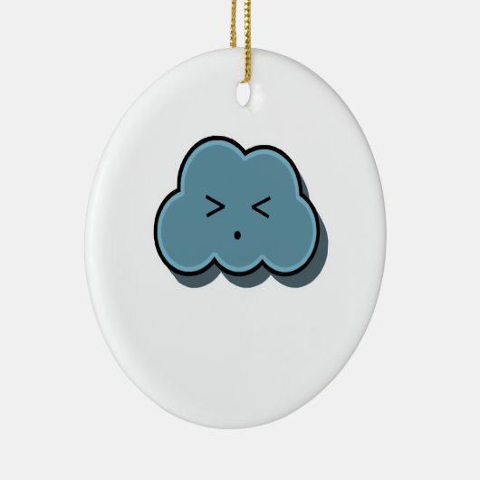 Rain Cloud Finds Relief Keramisch Ornament (Rechts)