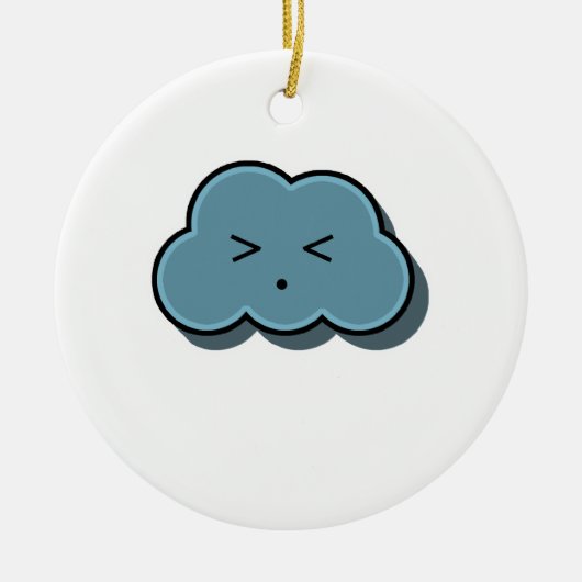 Rain Cloud Finds Relief Keramisch Ornament (Voorkant)