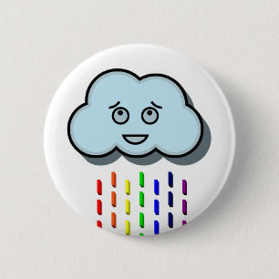 Rain Cloud Finds Relief Ronde Button 5,7 Cm