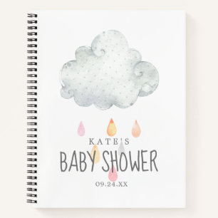 Rain Cloud Girl Baby shower Gift List Notitieboek
