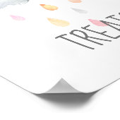 Rain Cloud Meisje Baby shower Treats Teken Poster (Hoek)