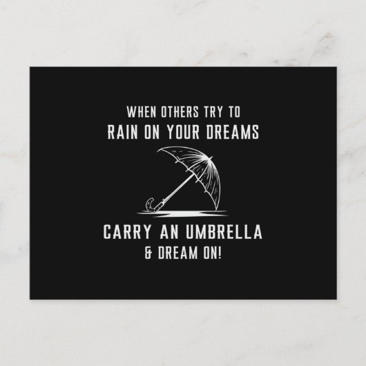 Rain Cloud Raindrop Umbrella Weather Rainy Gift Briefkaart (Voorkant)