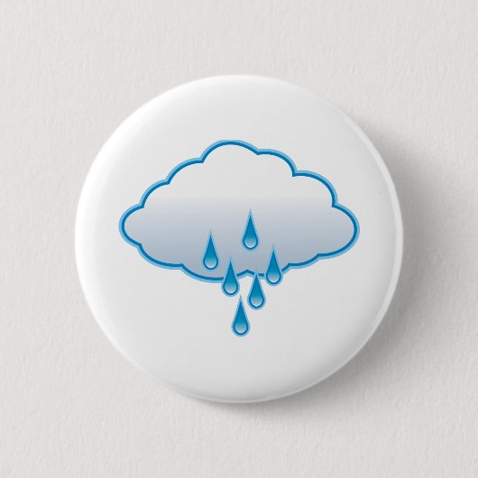 Rain Cloud Ronde Button 5,7 Cm (Voorkant)