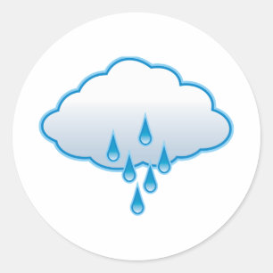 Rain Cloud Ronde Sticker
