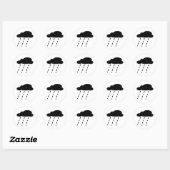 Rain Cloud Ronde Sticker (Vel)