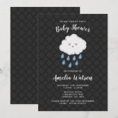 Rain Cloud themed Baby Shower-uitnodigingen Kaart (Voorkant / Achterkant)