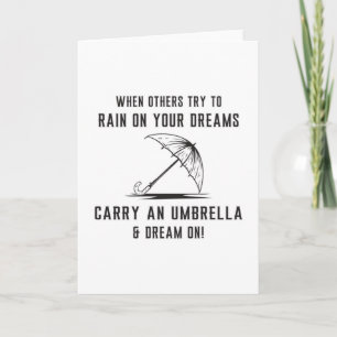 Rain Cloud Weather Raindrop Umbrella Gift Idee Kaart