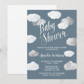 Rain Clouds Baby Shower Uitnodigingen (Voorkant / Achterkant)