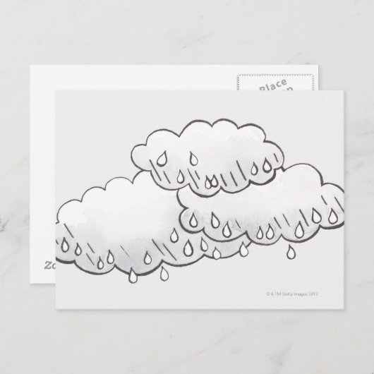 Rain Clouds Briefkaart (Voorkant / Achterkant)