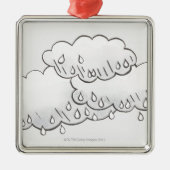 Rain Clouds Metalen Ornament (Voorkant)