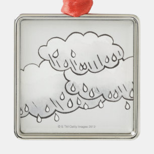 Rain Clouds Metalen Ornament