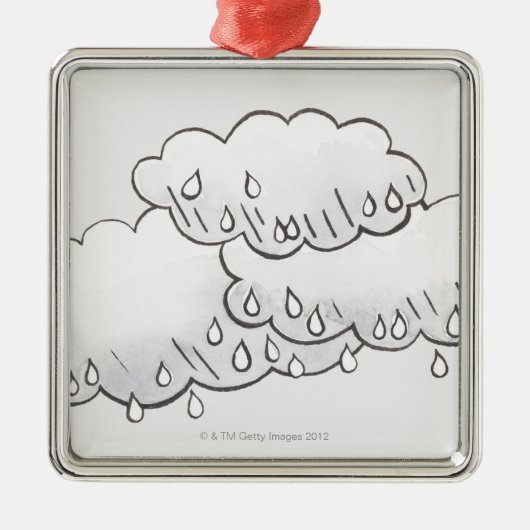 Rain Clouds Metalen Ornament (Voorkant)