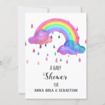 ** Rain Clouds Rainbow Baby shower