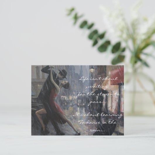 Rain Dance Briefkaart (Staand voorkant)