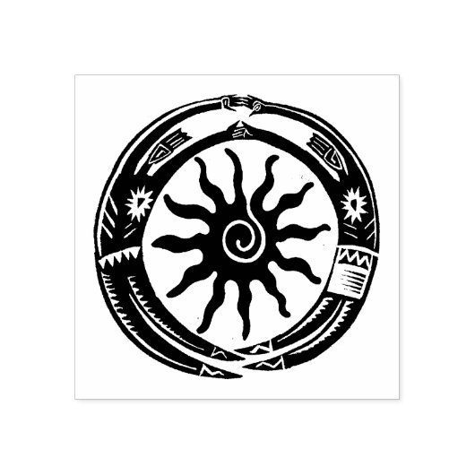 Rain Dance spirits rubberstempel, SW-stempel Rubberstempel (Afrduk)