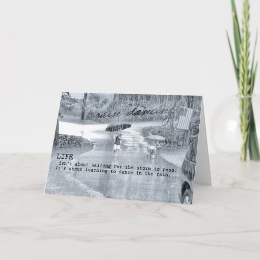 RAIN DANCE WENSKAART BEDANKKAART (Voorkant)