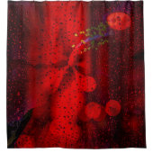 Rain Dotted Red Douchegordijn (Voorkant)