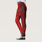 Rain Dotted Red Leggings (Links)