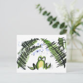 Rain Drenched Ferns en Frog Briefkaart (Staand voorkant)
