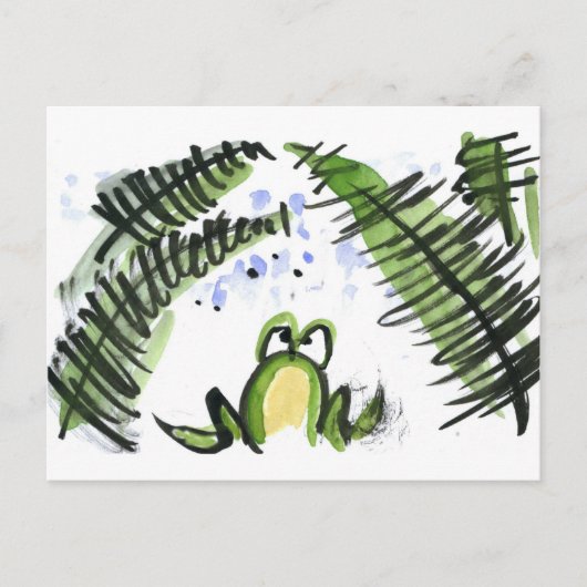 Rain Drenched Ferns en Frog Briefkaart (Voorkant)