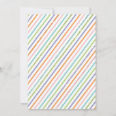 Rain Drop Glitter Baby shower Invitation Kaart (Achterkant)