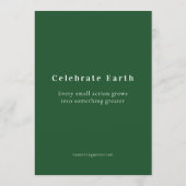 Rain drops on grass, Earth Day Card (Achterkant)