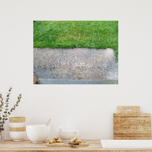 RAIN-druk Poster (Keuken)