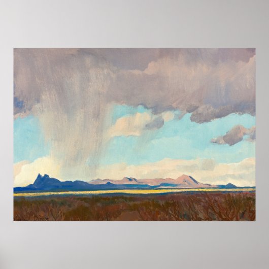 Rain for the Gulf by Maynard Dixon Poster (Voorkant)