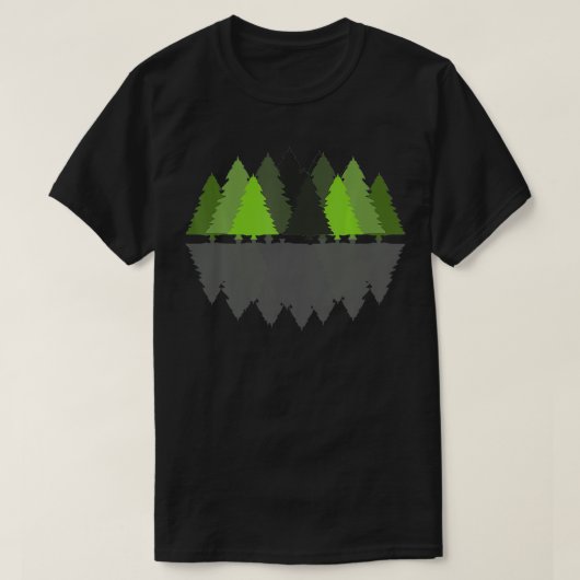 Rain Forest Pine Trees Natuur T-shirt (Design voorkant)