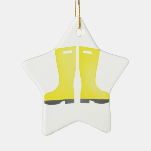 Rain Galoshes Keramisch Ornament (Rechts)
