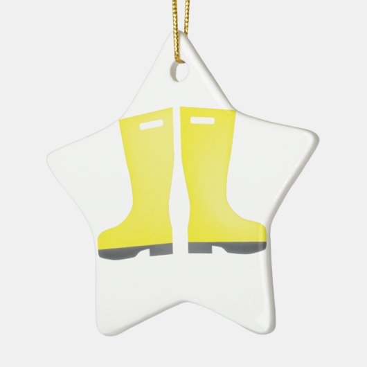 Rain Galoshes Keramisch Ornament (Links)