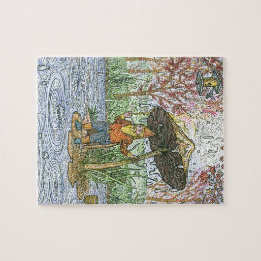 Rain Gnome Puzzle Legpuzzel (Horizontaal)