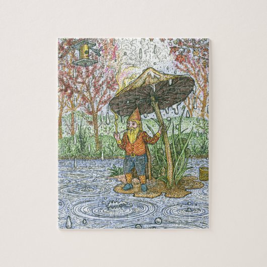 Rain Gnome Puzzle Legpuzzel (Verticaal)