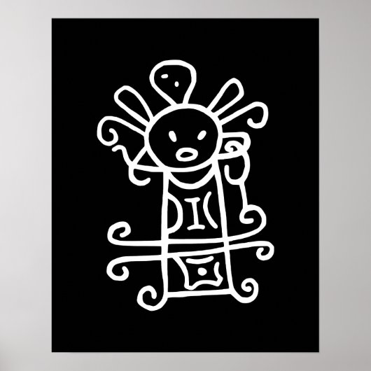 Rain Goddess: Petroglyph van vruchtbaarheid en lev Poster (Voorkant)
