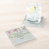 Rain Groeit Flowers Rumi Quote Glazen Onderzetter (Schuin)