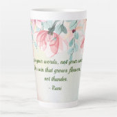 Rain Groeit Flowers Rumi Quote Latte Mok (Voorkant)