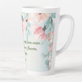 Rain Groeit Flowers Rumi Quote Latte Mok (Rechts)