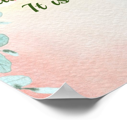 Rain Groeit Flowers Rumi Quote Poster (Hoek)