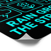 Rain Grows The Strongest Roots Resilience Motivati Poster (Hoek)