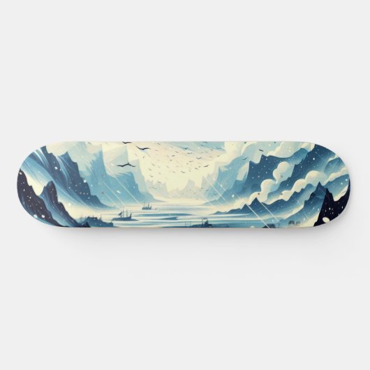 Rain Hail Migrating Birds Snow Mountains Scenery  Persoonlijk Skateboard (Horizontaal)